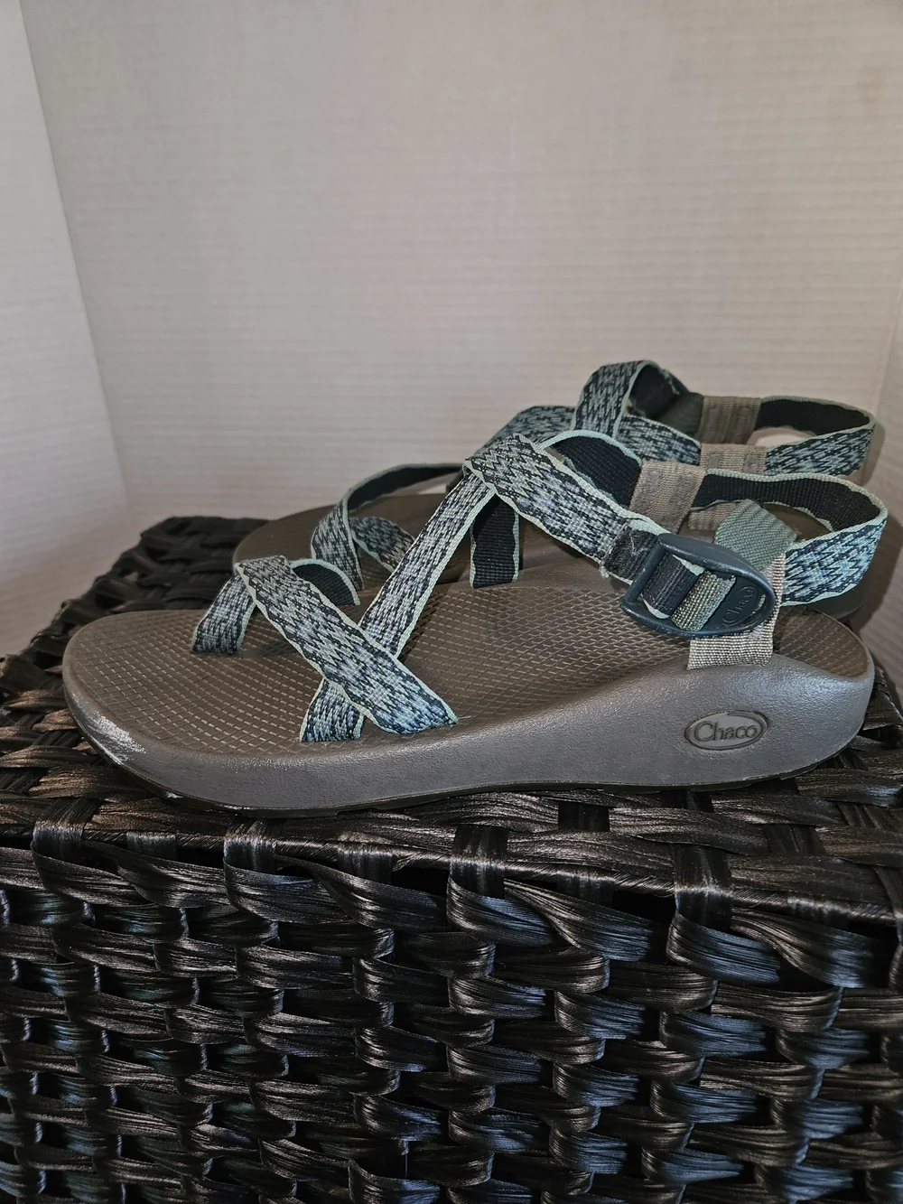 Chaco Men's Teal & Gray Strappy Outdoor Sandals